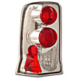 211011 Driver and Passenger Side Halogen Tail Light, Without bulb(s), Clear Lens, Chrome Interior, Euro Series