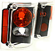 211016 Driver and Passenger Side Halogen Tail Light, Without bulb(s), Clear Lens, Black Interior, Euro Series
