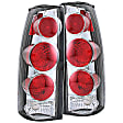 211017 Driver and Passenger Side Halogen Tail Light, Without bulb(s), Clear Lens, Chrome Interior, Euro Series