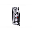 211017 Driver and Passenger Side Halogen Tail Light, Without bulb(s), Clear Lens, Chrome Interior, Euro Series