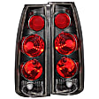 211019 Driver and Passenger Side Halogen Tail Light, Without bulb(s), Clear Lens, Black Interior, Euro Series