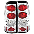 211023 Driver and Passenger Side Halogen Tail Light, Without bulb(s), Clear Lens, Chrome Interior, Fleetside, Euro Series