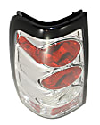 211023 Driver and Passenger Side Halogen Tail Light, Without bulb(s), Clear Lens, Chrome Interior, Fleetside, Euro Series