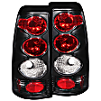 211025 Driver and Passenger Side Halogen Tail Light, Without bulb(s), Clear Lens, Black Interior, Fleetside, Euro Series