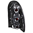 211039 Driver and Passenger Side Halogen Tail Light, Without bulb(s), Clear Lens, Black Interior, Euro Series