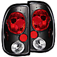 211042 Driver and Passenger Side Halogen Tail Light, Without bulb(s), Clear Lens, Black Interior, Euro Series