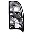 211042 Driver and Passenger Side Halogen Tail Light, Without bulb(s), Clear Lens, Black Interior, Euro Series