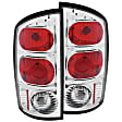 211043 Driver and Passenger Side Halogen Tail Light, With bulb(s), Clear Lens, Chrome Interior, Euro Series