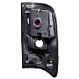 211060 Driver and Passenger Side Halogen Tail Light, Without bulb(s), Clear Lens, Black Interior, Euro Series