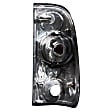 211064 Driver and Passenger Side Halogen Tail Light, Without bulb(s), Clear Lens, Carbon Fiber Interior, Fleetside, Euro Series