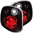 211069 Driver and Passenger Side Halogen Tail Light, Without bulb(s), Clear Lens, Black Interior, Euro Series