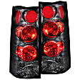 211090 Driver and Passenger Side Halogen Tail Light, Without bulb(s), Clear Lens, Black Interior, Euro Series