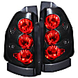 211093 Driver and Passenger Side Halogen Tail Light, Without bulb(s), Clear Lens, Black Interior, Euro Series