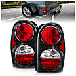 211108 Driver and Passenger Side Halogen Tail Light, With bulb(s), Clear Lens, Black Interior, Euro Series