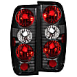 211115 Driver and Passenger Side Halogen Tail Light, Without bulb(s), Clear Lens, Black Interior, Euro Series