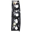 211118 Driver and Passenger Side Halogen Tail Light, Without bulb(s), Clear Lens, Black Interior, Euro Series