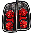 211126 Driver and Passenger Side Halogen Tail Light, Without bulb(s), Clear Lens, Black Interior, Fleetside, Euro Series