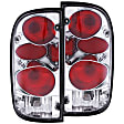 211127 Driver and Passenger Side Halogen Tail Light, With bulb(s), Clear Lens, Chrome Interior, Euro Series