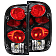 211129 Driver and Passenger Side Halogen Tail Light, With bulb(s), Clear Lens, Black Interior, Euro Series