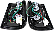211132 Driver and Passenger Side Halogen Tail Light, With bulb(s), Clear Lens, Black Interior, Euro Series