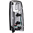 211140 Driver and Passenger Side Halogen Tail Light, With bulb(s), Red & Clear Lens, Chrome Interior, Euro Series