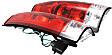 211140 Driver and Passenger Side Halogen Tail Light, With bulb(s), Red & Clear Lens, Chrome Interior, Euro Series