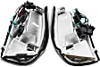 211144 Driver and Passenger Side Halogen Tail Light, With bulb(s), Clear Lens, Black Interior, Euro Series