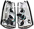 211144 Driver and Passenger Side Halogen Tail Light, With bulb(s), Clear Lens, Black Interior, Euro Series