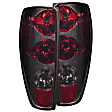 211152 Driver and Passenger Side Halogen Tail Light, Without bulb(s), Red & Smoked Lens, Chrome Interior, Euro Series