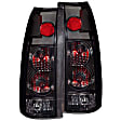 211156 Driver and Passenger Side Halogen Tail Light, With bulb(s), Dark Smoked Lens, Black Interior, Euro Series