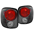 211162 Driver and Passenger Side Halogen Tail Light, Without bulb(s), Smoked Lens, Chrome Interior, Stepside, Euro Series