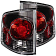 211165 Driver and Passenger Side Halogen Tail Light, Without bulb(s), Dark Smoked Lens, Black Interior, Euro Series