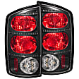 211169 Driver and Passenger Side Halogen Tail Light, With bulb(s), Dark Smoked Lens, Black Interior, Euro Series