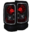 211170 Driver and Passenger Side Halogen Tail Light, Without bulb(s), Dark Smoked Lens, Black Interior, Euro Series