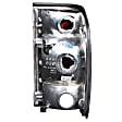 211178 Driver and Passenger Side Halogen Tail Light, Without bulb(s), Dark Smoked Lens, Black Interior, Euro Series