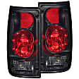 211181 Driver and Passenger Side Halogen Tail Light, With bulb(s), Dark Smoked Lens, Black Interior, Euro Series