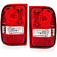 211182 Driver and Passenger Side Halogen Tail Light, Without bulb(s), Clear & Red Lens, Euro Series