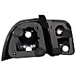 221039 Driver and Passenger Side Halogen Tail Light, Without bulb(s), Clear Lens, Black Interior, Euro Series