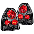 221065 Driver and Passenger Side Halogen Tail Light, Without bulb(s), Clear Lens, Black Interior, Euro Series