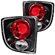 221106 Driver and Passenger Side Halogen Tail Light, Without bulb(s), Clear Lens, Black Interior, Euro Series