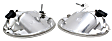 221118 Driver and Passenger Side Halogen Tail Light, With bulb(s), Clear Lens, Chrome Interior, Euro Series