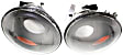 221119 Driver and Passenger Side Halogen Tail Light, With bulb(s), Clear Lens, Black Interior, Euro Series