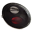 221119 Driver and Passenger Side Halogen Tail Light, With bulb(s), Clear Lens, Black Interior, Euro Series