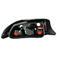 221131 Driver and Passenger Side Halogen Tail Light, Without bulb(s), Red & Clear Lens, Chrome Interior, Euro Series