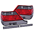 221154 Driver and Passenger Side Halogen Tail Light, Without bulb(s), Red & Smoked Lens, Chrome Interior, Euro Series