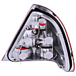 221157 Driver and Passenger Side Halogen Tail Light, Without bulb(s), Red & Clear Lens, Chrome Interior, Euro Series
