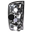 221173 Driver and Passenger Side Halogen Tail Light, Without bulb(s), Dark Smoked Lens, Black Interior, Euro Series
