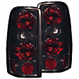 221178 Driver and Passenger Side Halogen Tail Light, Without bulb(s), Smoked Lens, Black Interior, Euro Series