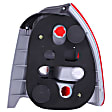221193 Driver and Passenger Side Halogen Tail Light, Without bulb(s), Red & Smoked Lens, Chrome Interior, Euro Series