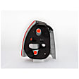221193 Driver and Passenger Side Halogen Tail Light, Without bulb(s), Red & Smoked Lens, Chrome Interior, Euro Series